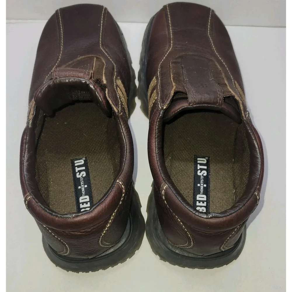 Bed Stu The Next Step Loafers Shoes Mens 13 Brown Leather Slip On Casual - Picture 3 of 9
